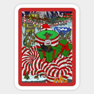 Happy Hellidays Wyrm Sticker
